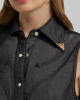 Wrangler - Lainey Wilson Distressed Sleeveless Shirt Wrangler - Lainey Wilson Distressed Sleeveless Shirt