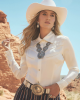 Wrangler - Lainey Wilson Star White Embroidered Western Snap Shirt