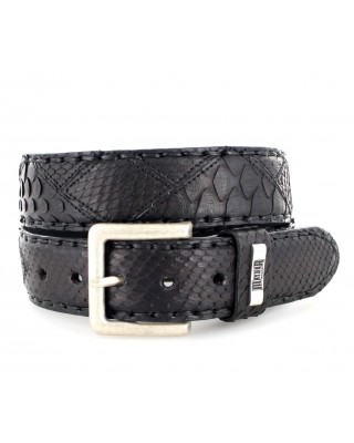 Mayura 1020 Snakeskin Python Belt Black
