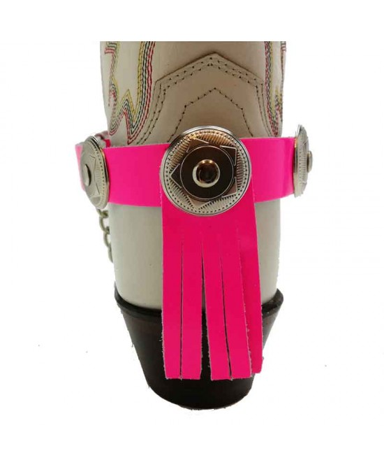 Boot Strap - Back Fringe Magenta Boot Strap - Back Fringe Magenta