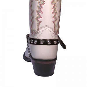 Boot Straps - Conical Stud Dark Brown - Thin