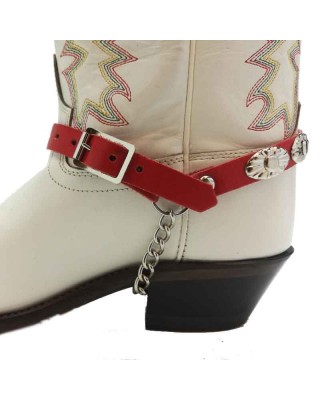 Boot Straps  - Oval Red 
