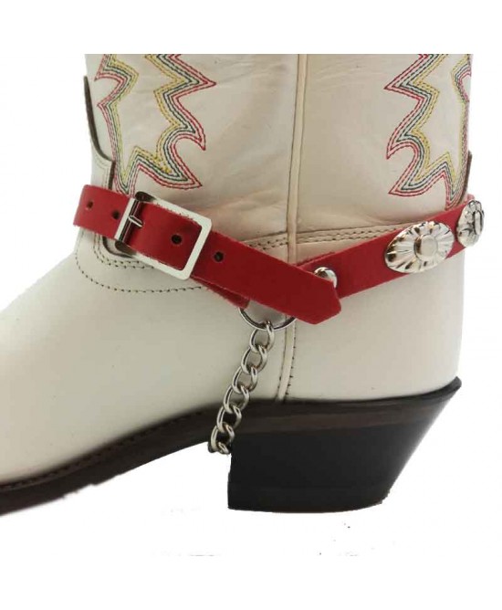 Boot Straps  - Oval Red 