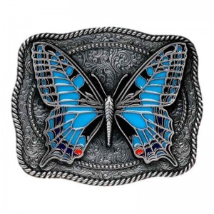 Belt Buckle - Butterfly Blue