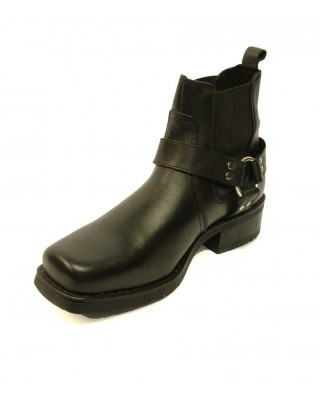 Woodland - Harley Men's Harness Cowboy Boot Black