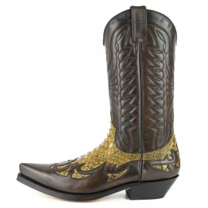 Mayura 1935 2-Tone Brown Leather/Camel Snakeskin