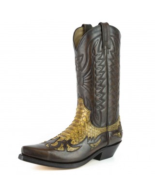 Mayura 1935 2-Tone Brown Leather/Camel Snakeskin