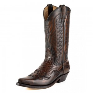 Mayura 1935 2 Tone Brown / Dark Brown Snakeskin