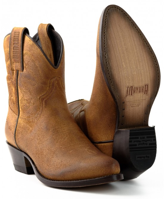 Mayura 2374 Serrapim Whisky Ladies Cowboy Ankle Boots Mayura 2374 Serrapim Whisky Ladies Cowboy Ankle Boots