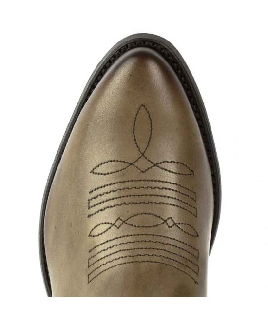 Brown/Grey Cowgirl Ankle Boots Brown/Grey Cowgirl Ankle Boots