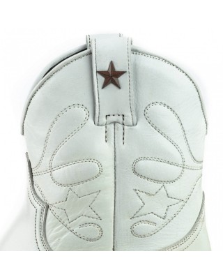 Mayura 2374 Bone White Ladies Cowboy Ankle Boots