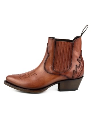 Mayura 2487 Marilyn Cognac Ladies Cowboy Ankle Boots