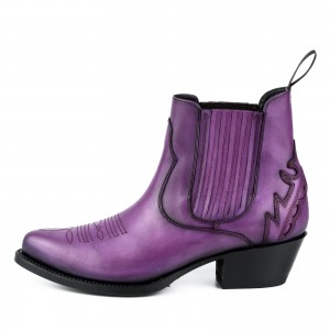 Mayura 2487 Marilyn Purple Ladies Cowboy Ankle Boots Mayura 2487 Marilyn Purple Ladies Cowboy Ankle Boots