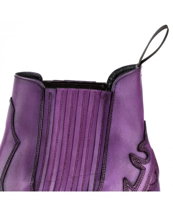 Mayura 2487 Marilyn Purple Ladies Cowboy Ankle Boots
