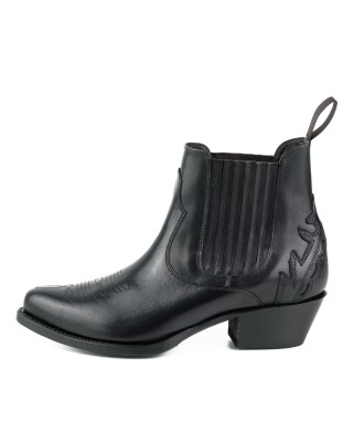 Mayura 2487 Marilyn Negro Ladies Cowboy Ankle Boots