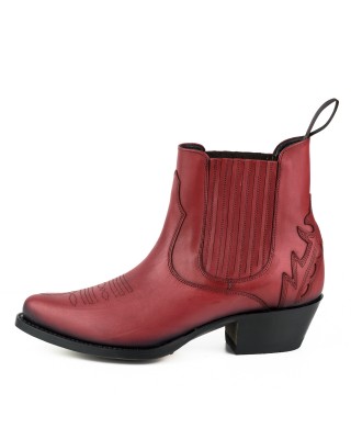 Mayura 2487 Marilyn Red Ladies Cowboy Ankle Boots