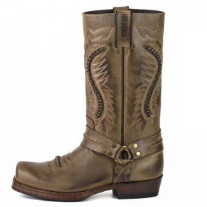 Mayura 002 Cowboy Biker Boot Brown