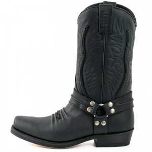 Mayura 007 Cowboy Biker Boot Black