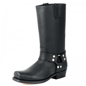 Mayura 001 Cowboy Biker Boot Black