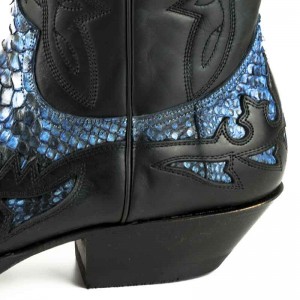 Mayura 1935 Black / Blue Genuine Snakeskin