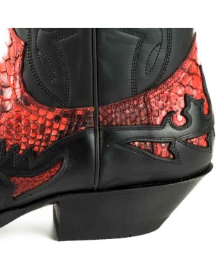 Mayura 1935 Black / Red Genuine Snakeskin