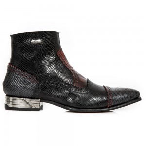 New Rock - M.NW133-S7 - Piton Faux Snakeskin Cowboy Boots New Rock - M.NW133-S7 - Piton Faux Snakeskin Cowboy Boots