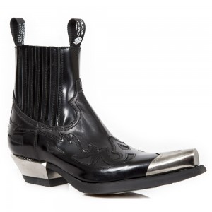 New Rock - M.7950-C11 - Flame Ankle Cowboy Boots New Rock - M.7950-C11 - Flame Ankle Cowboy Boots