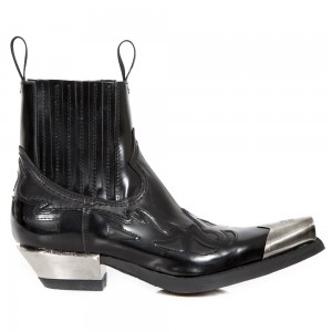 New Rock - M.7950-C11 - Flame Ankle Cowboy Boots New Rock - M.7950-C11 - Flame Ankle Cowboy Boots