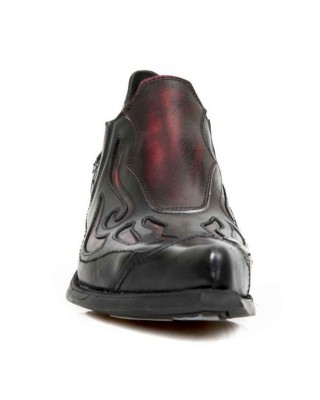 New Rock - M.WST075-C3 - Red and Black Dallas Shoes