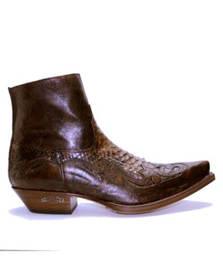 Sendra - 5790P - Brown Python Ankle Boot