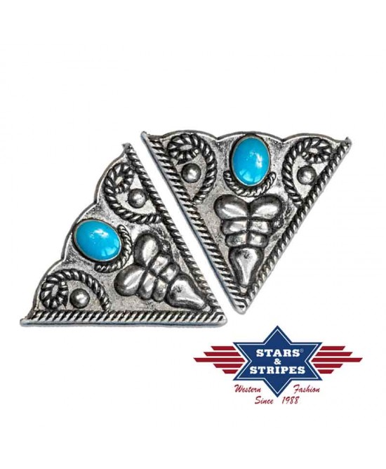 Stars & Stripes - Collar Tip Turqoise