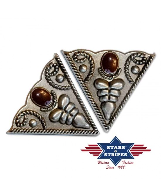 Stars & Stripes - Collar Tip Red & Silver