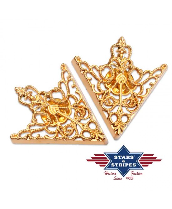 Stars & Stripes - Collar Tip Brass