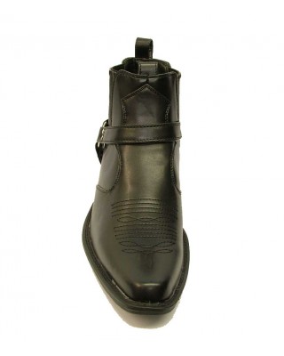 U.S.Brass - Eastwood Men's Ankle Cowboy Boot Black