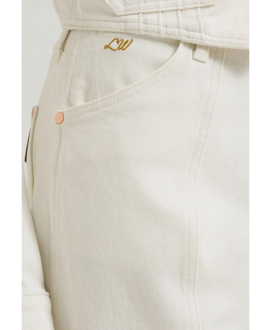 Wrangler - Lainey Wilson Tour Barrel High Rise Denim Jeans - Pearl White