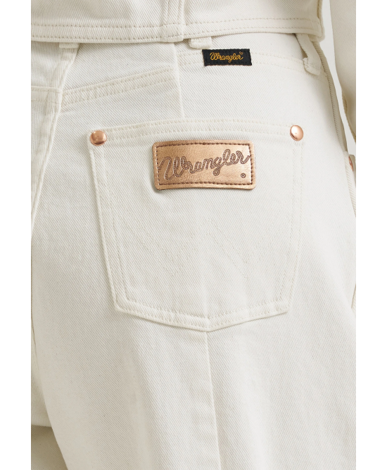Wrangler - Lainey Wilson Tour Barrel High Rise Denim Jeans - Pearl White